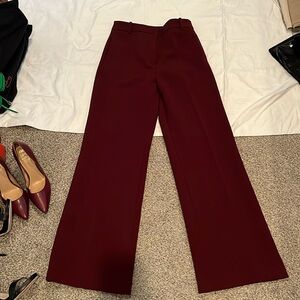 Zara burgundy trousers size small